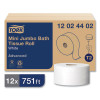 Advanced Mini-Jumbo Roll Bath Tissue, Septic Safe, 2-Ply, 3.48" x 751 Ft, White, 12 Rolls/Carton