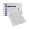 High-Density Can Liners, 10 Gal, 6 Mic, 24" x 23", Natural, Perforated Roll, 50 Bags/Roll, 20 Rolls/Carton