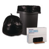 Recycled Low-Density Polyethylene Can Liners, 45 Gal, 1.2 Mil, 40" x 46", Black, Perforated, 10 Bags/Roll, 10 Rolls/Carton