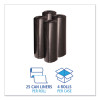 Recycled Low-Density Polyethylene Can Liners, 60 Gal, 1.2 Mil, 38" x 58", Black, Perforated, 10 Bags/Roll, 10 Rolls/Carton