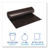 Recycled Low-Density Polyethylene Can Liners, 60 Gal, 1.2 Mil, 38" x 58", Black, Perforated, 10 Bags/Roll, 10 Rolls/Carton