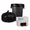 Recycled Low-Density Polyethylene Can Liners, 60 Gal, 1.6 Mil, 38" x 58", Black, Perforated, 10 Bags/Roll, 10 Rolls/Carton