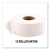 Jrt Jumbo-Junior Bath Tissue, Septic Safe, 1-Ply, 3.3" x 1,200 Ft, White, 12 Rolls/Carton