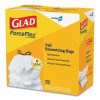 Cloroxpro Forceflex Tall Kitchen Drawstring Trash Bags, 13 Gal, 24 x 27.38, Gray, 100/Box