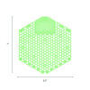 Wave 3D Urinal Deodorizer, Cucumber Melon Scent, Green, 10/Box