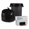 Recycled Low-Density Polyethylene Can Liners, 33 Gal, 1.2 Mil, 33" x 39", Black, Perforated, 10 Bags/Roll, 10 Rolls/Carton