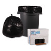 Recycled Low-Density Polyethylene Can Liners, 45 Gal, 1.6 Mil, 40" x 46", Black, Perforated, 10 Bags/Roll, 10 Rolls/Carton