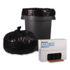 Recycled Low-Density Polyethylene Can Liners, 60 Gal, 1.8 Mil, 38" x 58", Black, Perforated, 10 Bags/Roll, 10 Rolls/Carton