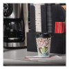 Perfectouch Hot Cups, Individually Wrapped, 8 Oz, Paper, Coffee Haze Design, 50/Sleeve, 20 Sleeves/Carton