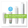 Perfectouch Hot Cups, Individually Wrapped, 8 Oz, Paper, Coffee Haze Design, 50/Sleeve, 20 Sleeves/Carton