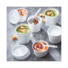 Paper Round Food Container And Lid Combo, 12 Oz, 3.8" Diameter x 3" h, White, 250/Carton