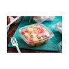 Earthchoice Square Recycled Bowl, 12 Oz, 5 x 5 x 1.62, Clear, Plastic, 504/Carton
