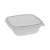 Earthchoice Square Recycled Bowl, 12 Oz, 5 x 5 x 1.62, Clear, Plastic, 504/Carton