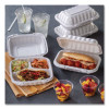 Earthchoice Smartlock Microwavable Mfpp Hinged Lid Container, 9 x 6 x 3, White, Plastic, 270/Carton