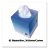 Facial Tissue Cube Box, 2-Ply, White, 85 Sheets/Box, 36 Boxes/Carton