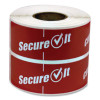 Secureit Tamper Evident Food Container Seals, 1 x 3, Red, Paper, 250/Roll, 2 Rolls/Pack