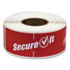 Secureit Tamper Evident Food Container Seals, 1 x 3, Red, Paper, 250/Roll, 2 Rolls/Pack