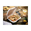 Earthchoice Smartlock Microwavable Mfpp Hinged Lid Container, 3 Compartments, 8.35 x 8.35 x 3.1, White, Plastic, 200/Carton