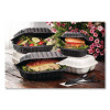 Earthchoice Smartlock Microwavable Mfpp Hinged Lid Container, 9 x 6 x 3.25, Black, Plastic, 270/Carton