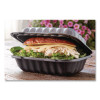 Earthchoice Smartlock Microwavable Mfpp Hinged Lid Container, 9 x 6 x 3.25, Black, Plastic, 270/Carton