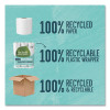 100% Recycled Bathroom Tissue, Septic Safe, 2-Ply, White, 240 Sheets/Roll, 24 Rolls/Pack, 2 Packs/Carton
