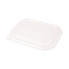 Pla Lids For Fiber Containers, 8.8 x 6.9 x 0.8, Clear, Plastic, 400/Carton