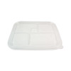 Pla Lids For Fiber Bento Box Containers, 12.1 x 9.8 x 0.8, Clear, Plastic, 300/Carton