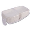 Vanguard Renewable And Compostable Sugarcane Clamshells, 8 x 8 x 3, White, 200/Carton