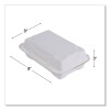 Vanguard Renewable And Compostable Sugarcane Clamshells, 9 x 6 x 3, White, 250/Carton