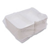 Vanguard Renewable And Compostable Sugarcane Clamshells, 9 x 6 x 3, White, 250/Carton