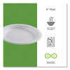 Vanguard Renewable And Compostable Sugarcane Plates, 6" Dia, White, 1,000/Carton