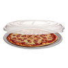 100% Recycled Content Pizza Tray Lids, 16 x 16 x 0.2, Clear, Plastic, 50/Carton