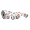 Tamper Seal Label, 1.88 X 6, Red/White, 500/Roll, 4 Rolls/Carton