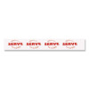 Tamper Seal Label, 0.75 X 7, Red/White, 500/Roll, 4 Rolls/Carton