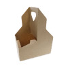 Paperboard Cup Carrier, Up To 44 Oz, Two To Four Cups, Natural, 250/Carton
