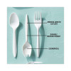 Fieldware Cutlery, Mediumweight Spork, Plastic, White, 1,000/Carton