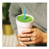 Marine Biodegradable Straws, 8.5", Pha, Ocean Blue, Wrapped, 300/Bx, 4 Boxes/Carton
