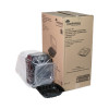 Earthchoice Vented Dual Color Microwavable Hinged Lid Container, 38 Oz, 8.5 x 8.6 x 3.1, Black/Clear, Plastic, 150/Carton