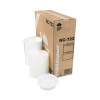Newspring Versatainer Microwavable Containers, 24 Oz, 7 x 7 x 2.38, White/Clear, Plastic, 150/Carton