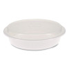 Newspring Versatainer Microwavable Containers, 48 Oz, 9.5 x 9.5 x 2.4, White/Clear, Plastic, 150/Carton