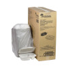 Earthchoice Vented Microwavable Mfpp Hinged Lid Container, 2 Compartments, 9 x 6 x 3.1, White, Plastic, 170/Carton