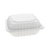 Earthchoice Vented Microwavable Mfpp Hinged Lid Container, 8.4 x 8.7 x 3.1, White, Plastic, 146/Carton