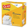 Cloroxpro Forceflex Tall Kitchen Drawstring Trash Bags, 13 Gal, 24 x 27.38, Gray, 100 Bags/Box, 4 Boxes/Carton