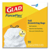 Cloroxpro Forceflex Tall Kitchen Drawstring Trash Bags, 13 Gal, 24 x 27.38, Gray, 100 Bags/Box, 4 Boxes/Carton