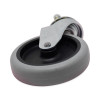 Replacement Bayonet-Stem Swivel Casters, Grip Ring Stem, 4" Soft Rubber Wheel, Black