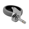 Replacement Bayonet-Stem Swivel Casters, Grip Ring Stem, 4" Soft Rubber Wheel, Black