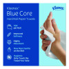 Hard Roll Paper Towels With Premium Absorbency Pockets With Colored Core, Blue Core, 1-Ply, 7.5" x 700 Ft, White, 6 Rolls/Ct