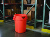 Brute Round Container, 32 Gal, Resin, Orange
