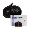 Linear Low Density Industrial Can Liners, 60 Gal, 1.7 Mil, 38" x 58", Black, Flat Pack, 100/Carton