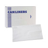 Linear Low Density Industrial Can Liners, 56 Gal, 0.9 Mil, 43" x 47", White, Flat Pack, 100/Carton